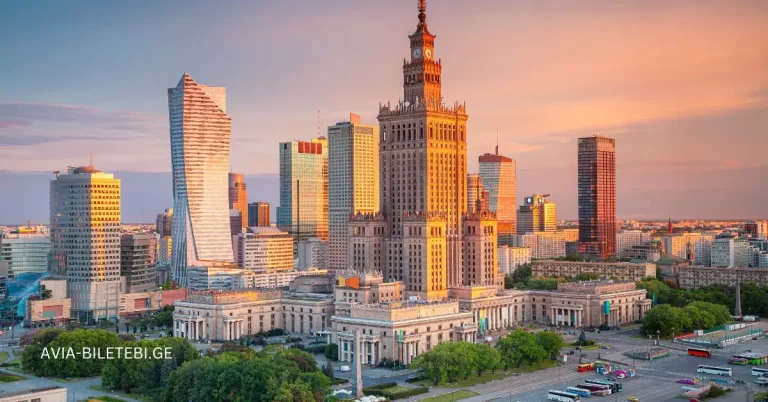 Warsaw Kutaisi flight tickets